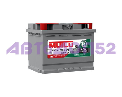 Mutlu AGML260068A 60А/ч 680А 12В обратная поляр. стандартные клеммы