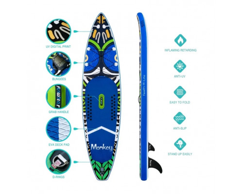 Надувная доска SUP board (сап борд) FunWater FR02A Monkey